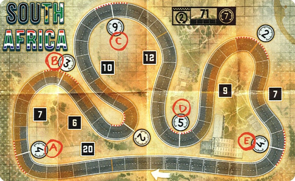 Plan du circuit Afrique du Sud