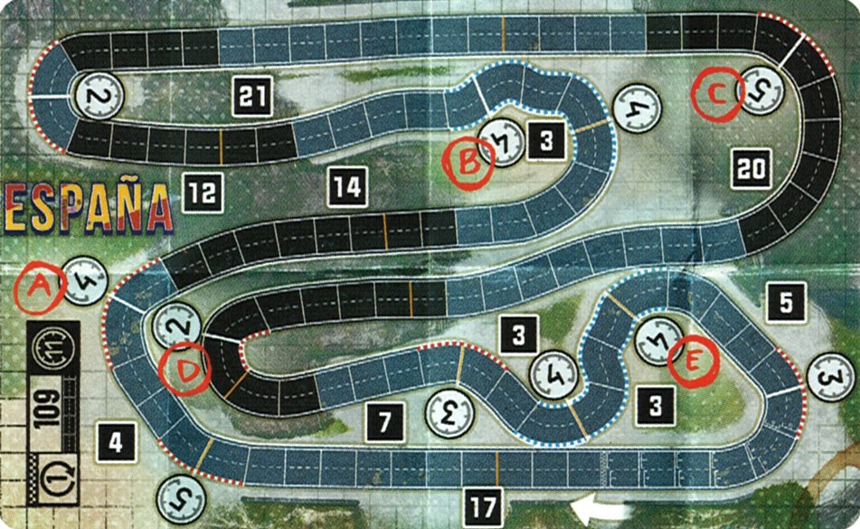 Plan du circuit Espagne