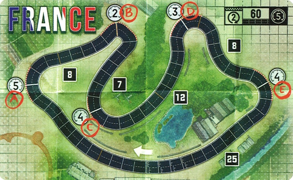 Plan du circuit France