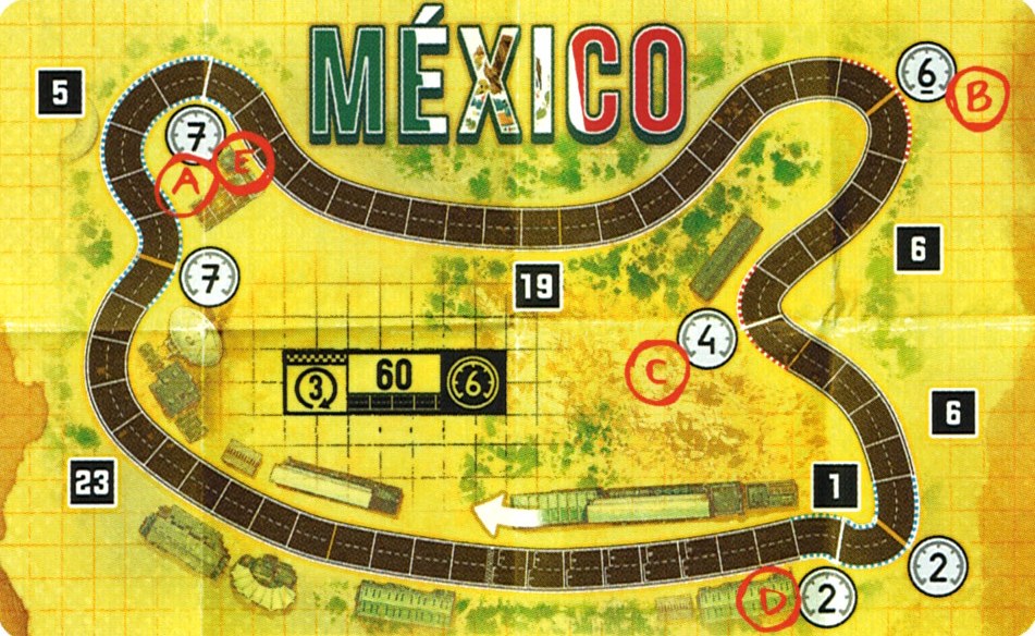 Plan du circuit Mexique