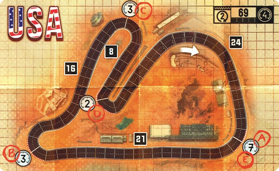 Plan du circuit USA